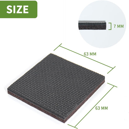 Non Slip Furniture Pads 36 PCS 1'' Square - Anti Slip Furniture Pads - Self Adhesive Rubber Feet Furniture Feet - Chair Leg Floor Protectors - Keep Furniture in Place