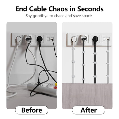 Jadaol Cable Clips 100Pcs 8mm Nail in Clips for Round Ethernet Cables Wall Clips Cable Tacks Electrical Wire TV Cable Speaker Wire Coax Clips Cable Nails for Cords Cat5/Cat5e/Cat6/Cat7 RJ45 Cord Clips