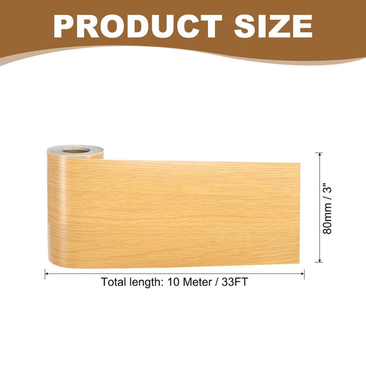 PATIKIL Self Adhesive Wood Grain Repair Tape 33'x 3", Multi-Use Realistic Wood Grain Repair Patch for Furniture Floor Door Table Chair Windows Handicraft DIY, Yellow Teak