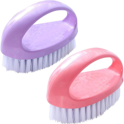 Small Scrub Brush for Cleaning - 4 Pack Scrubbing Brushes with Stiff Nylon Bristles Heavy Duty Cleaning Brush Multi-Purpose Scrub Brushes for Household Cleaning-Small Size