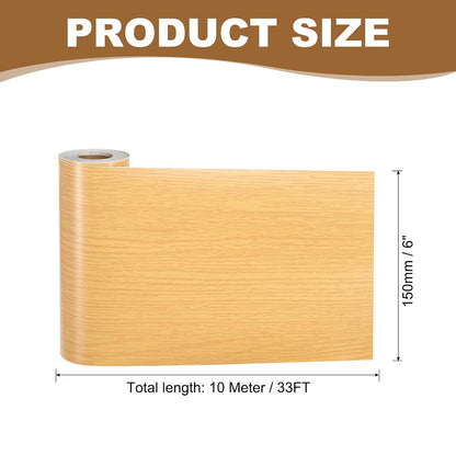 PATIKIL Self Adhesive Wood Grain Repair Tape 33'x 3", Multi-Use Realistic Wood Grain Repair Patch for Furniture Floor Door Table Chair Windows Handicraft DIY, Yellow Teak