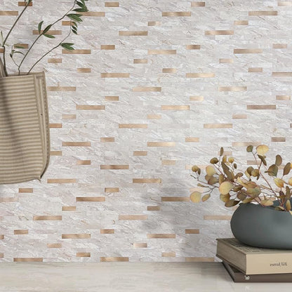 DICOFUN 10-Sheet Peel and Stick Backsplash Wall Tile, PVC Kitchen Backsplash Peel and Stick in Sandstone, 9.4 sq.ft