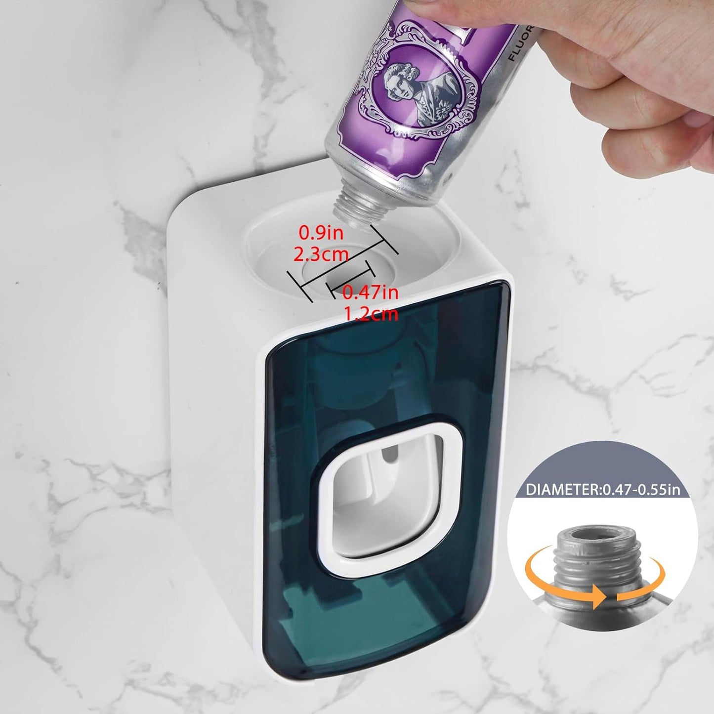2 Slot Toothbrush Holder and Toothpaste Dispenser Wall Mounted, Automatic Toothpaste Squeezer, 2 in 1 Tooth Brush Toothpaste Organizer for Shower (Grey)