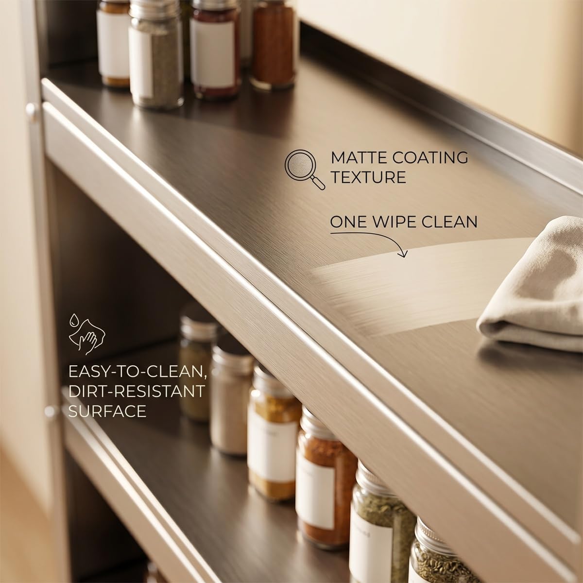 Slim Storage Cart with Multi-Width Options, Carbon Steel Rolling Utility Cart, Narrow Gap Organizer for Kitchen Next to Fridge, Bathroom, Laundry Room(Gray 6-Tier 5.9" W x 66.9" H) - Colors B