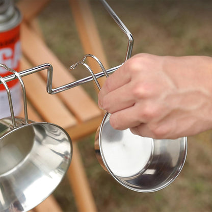 Outdoor Camping Picnics Trash Bag Holder Stainless Iron Kitchen Household Garbage Hanging Storage Rack Stand Outdoors Table Trash Bag Bracket