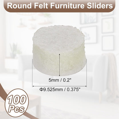 uxcell Furniture Pads, 50Pcs 1.25" - Round Self Adhesive Felt Furniture Pads, Floor Protectors for Furniture Feet Chairs Legs Hardwood Floors (Beige)