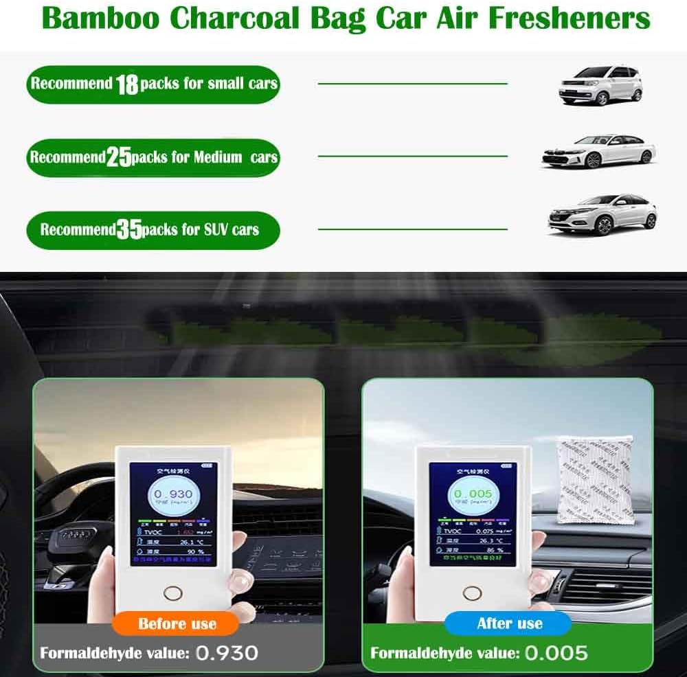 35Pack Natural Activated Charcoal Odor Absorber Air Purifying Bag for Home or Shoe Odor Eliminator; Car Air Freshener;Drawer Deodorizers; 7g/Pack Natural Air Freshener for Home,Car,Closet,Pets
