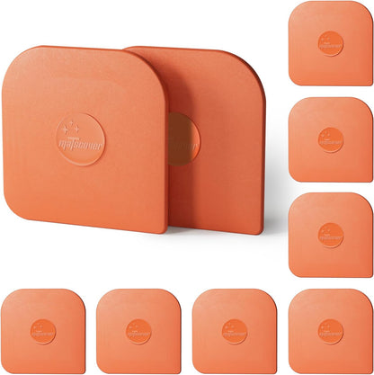 Pan Scraper, 5 Pcs Pot Scraper Plastic, Pot Scraper Non Scratch for Cast Iron, Pot and Pan Cleaning, Sturdy Scraper Kitchen Tool