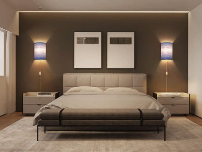 Battery Operated Wall Sconce Set of Two: 10000mAh Wireless Wall Light with Rechargeable Magnetic Bulb - Dimmable Wall Lamp with 7 RGB Colors - Linen Shade Sconces with Remote for Bedroom Living Room