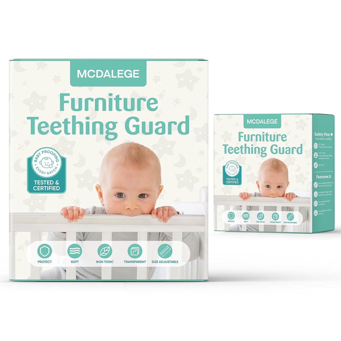 Furniture Edge Protector for Baby - Plastic Crib Protector from Chewing - CPC Certified, CPSC Tested, LFGB Food Grade (78.74 * 1.97in)