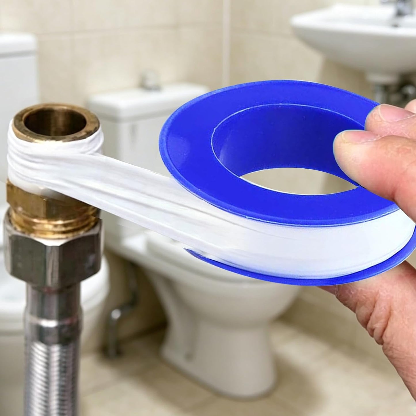 30 Rolls 1/2 Inch(W) × 394 Inches(L) Teflon Plumbers Tape | Plumbing waterproof seal tape for plumber,plumbing thread tap air head and pipe sealing.