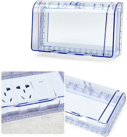 Fielect Weatherproof in Use Outlet Cover Plug Receptacle Protector for Retrofit Siding Construction Blue 118 Type 2Pcs