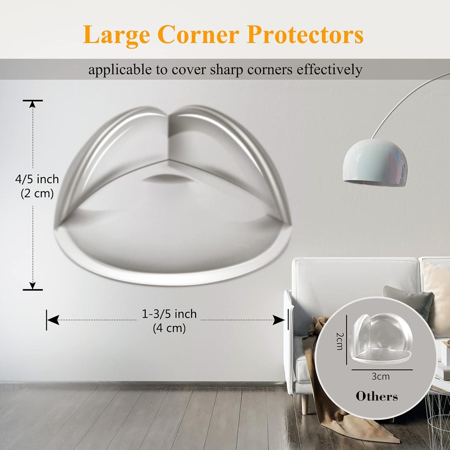 Edge Protector Baby Proofing Corner Protectors Silicone Desk Edge Cushion Child Safety Edge Covers Bumper for Table, Cabinets, Crib, 13ft x 1.2 Inch Edge Protector Strip with 4 Pack Corner Guards