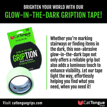 CATTONGUE GRIPS Non-Abrasive Grip Tape Roll - 2” Wide Heavy-Duty, Waterproof Anti-Slip Tape for Bathtubs, Stair Treads, Ramps & More - Indoor & Outdoor Non-Skid Solution (Clear, 10ft)