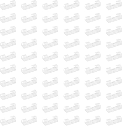 60PCS Clear Cable Clips with Self-Adhesive, Cable Organizer and Holder Finisher Wire Clamp Sticky Cord Cable Management Clips for Ethernet/TV/PV Wire on Wall, Under Desk, Home Office