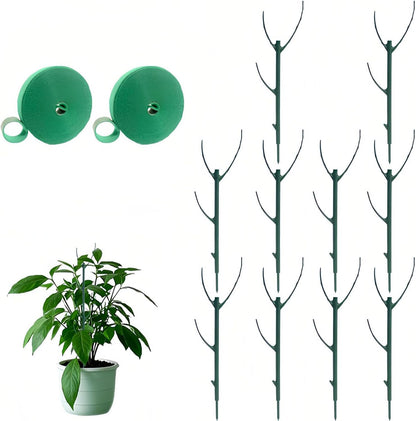 Plant Support Stakes for Climbing Plants, Stackable, Indoor Outdoor Use, Monstera Philodendron Pothos (10inch-10PCS)