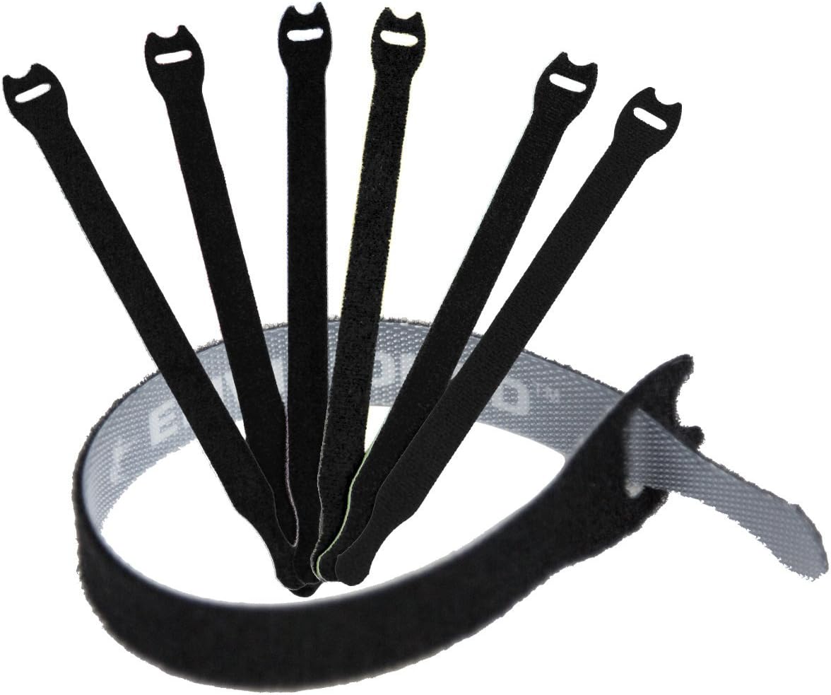 Cable Clips 3M Adhesive, Multipurpose Wire Clamps for Cable Management and Cable Runs - 50 Pack Black Bundled with 10 Reusable Cable Ties