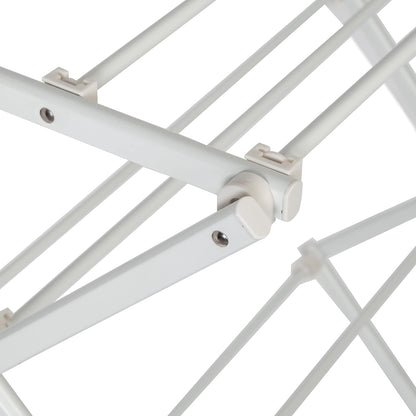 Honey-Can-Do Collapsible Laundry Drying Rack, Portable Clothes Rack, Space-Saving & Easy to Store Metal Garment Rack, Sturdy Clothes Dryer, Ideal for Small Spaces, Indoor & Outdoor Use, White