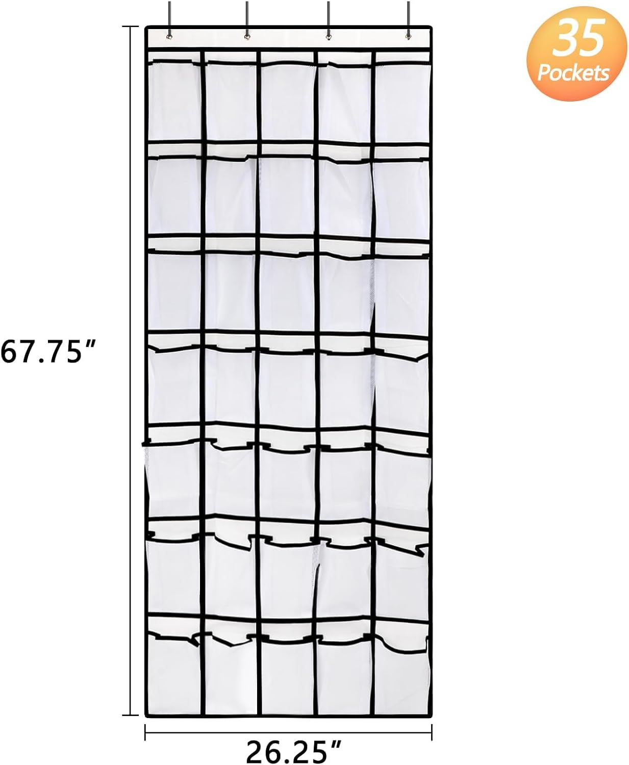 GOMAJI 35 Pockets Over the Door Shoe Organizer