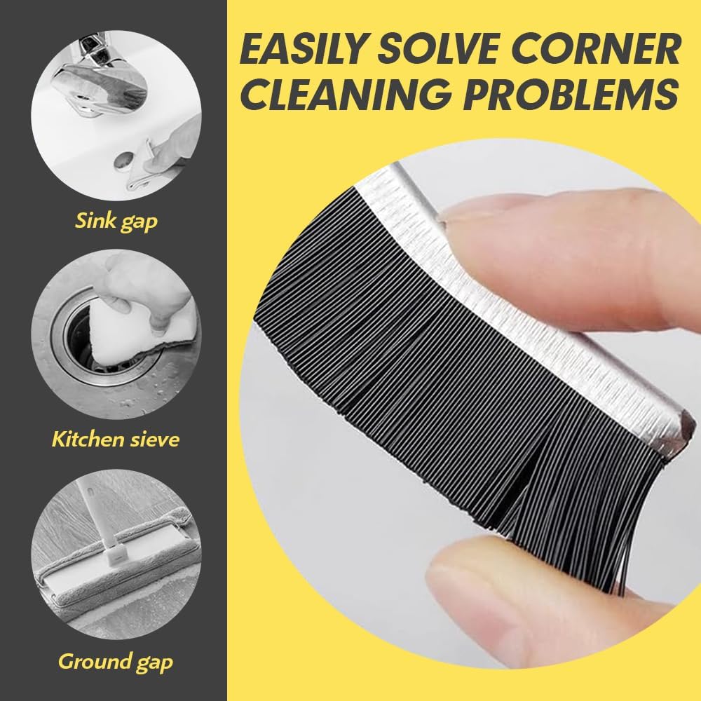 Hard Bristle Crevice Cleaning Brush, Small Cleaning Brushes, Grout Cleaner Brush, Toilet Brush, Scrub Brush for Shower Tile, Skinny Gap Cleaning Tools for Household Use, Bathroom, Kitchen