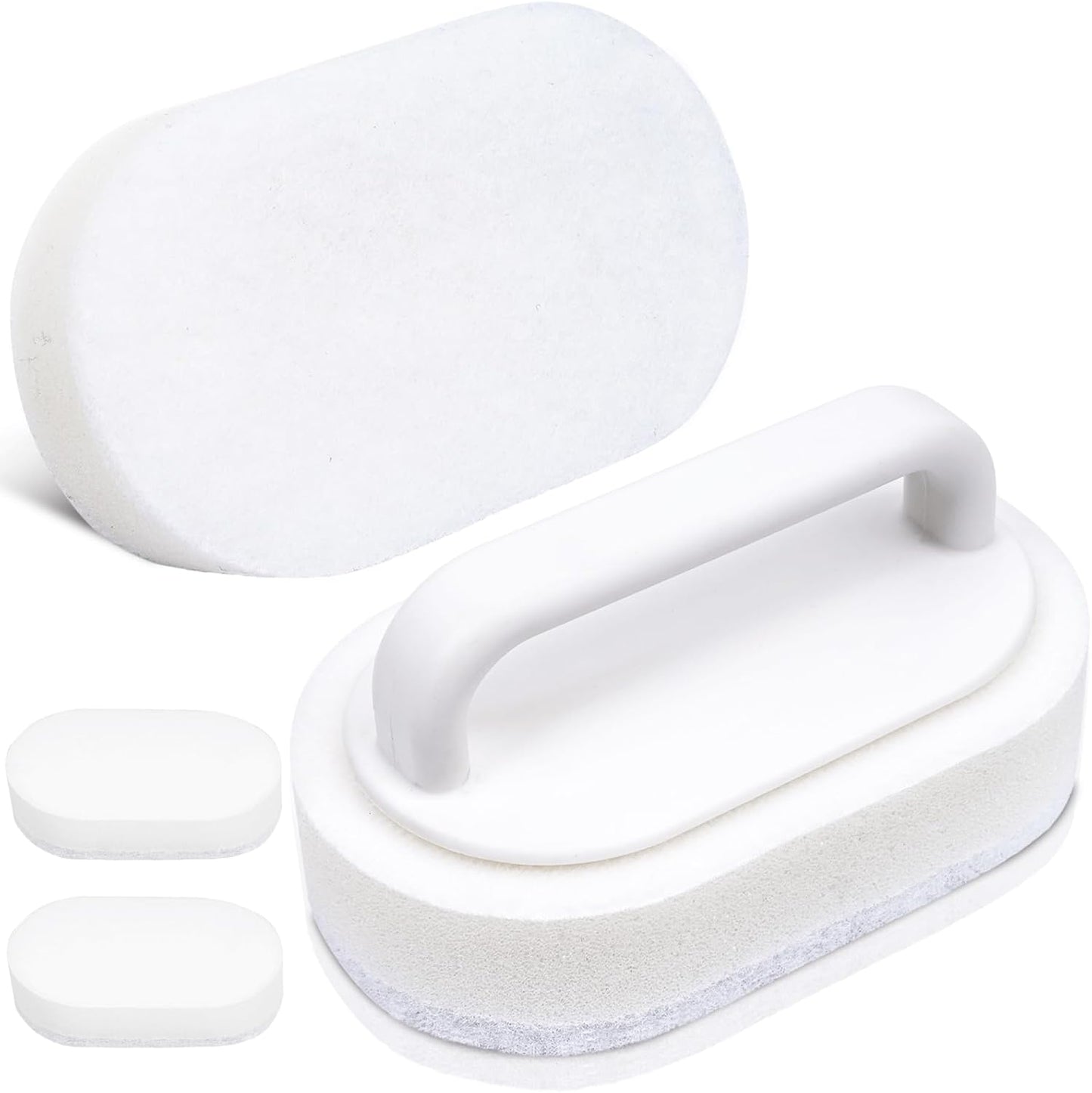 TidyMister Thickened Handheld Scrub Pad for Hot Tubs, Spas & Pools, Non-Scratch Replaceable Scouring Pads for Tile Cleaning, 2 Pack
