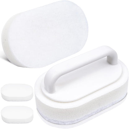 TidyMister Thickened Handheld Scrub Pad for Hot Tubs, Spas & Pools, Non-Scratch Replaceable Scouring Pads for Tile Cleaning, 2 Pack
