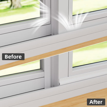 315 Inch T Shape Window Weather Stripping Door Seal Strip,Self Adhesive Window Insulation Foam Weather Strip,Soundproofing Draft Stopper for Doors Bottom and Side Gap Blocker(White)