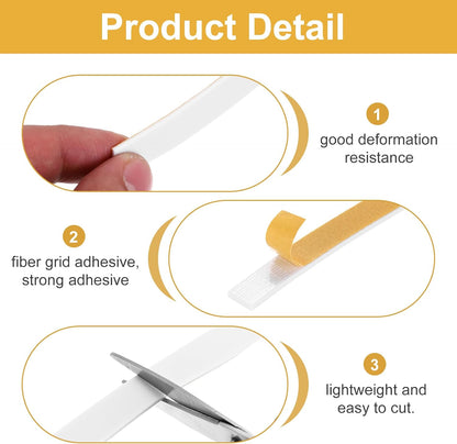 MECCANIXITY Weather Door Seal Strip Tape, Door Insulation Stripping Single Side Strong Self Adhesive Foam Tape Gap Filler for Door, Window, 1/4 Inch x 1/16 Inch x 32 Feet White 2 Pack