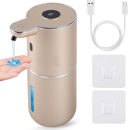 Automatic Soap Dispenser, Hand Soap Dispenser 12.8oz/380ml Smart Rechargeable, Liquid Touchless Soap Dispensers with 6-Level, Wall Mounted or Countertop Dish Soap Dispensing for Bathroom & Kitchen