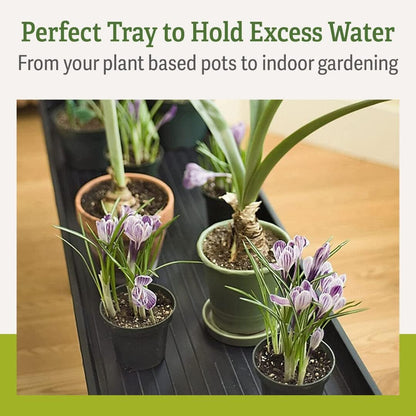 Gardener's Supply Company Entrance Boot Tray | Multi-Purpose All Weather Waterproof Indoor and Outdoor Shoe Mat Made with 100% Durable Recycled Plastic | 22" L x 15.5" W 2" Deep, Black - Size Small