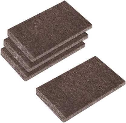 uxcell Felt Furniture Pads, 1.5-inch x 1-inch Self Adhesive Cuttable Anti Scratch Square Floor Protectors for Furniture Legs Hardwood Floor, Brown 16Pcs