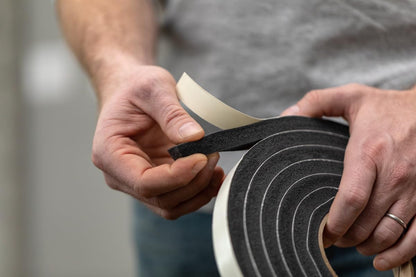 Duck Brand Self Adhesive Foam Weatherstrip Seal for Extra Large Gaps, 20 Total Feet, Window and Door Seal Strip Foam Tape, 3/8-Inch Wide x 5/16-Inch Thick x 10-Feet Long, 2 Rolls, Charcoal (285645)