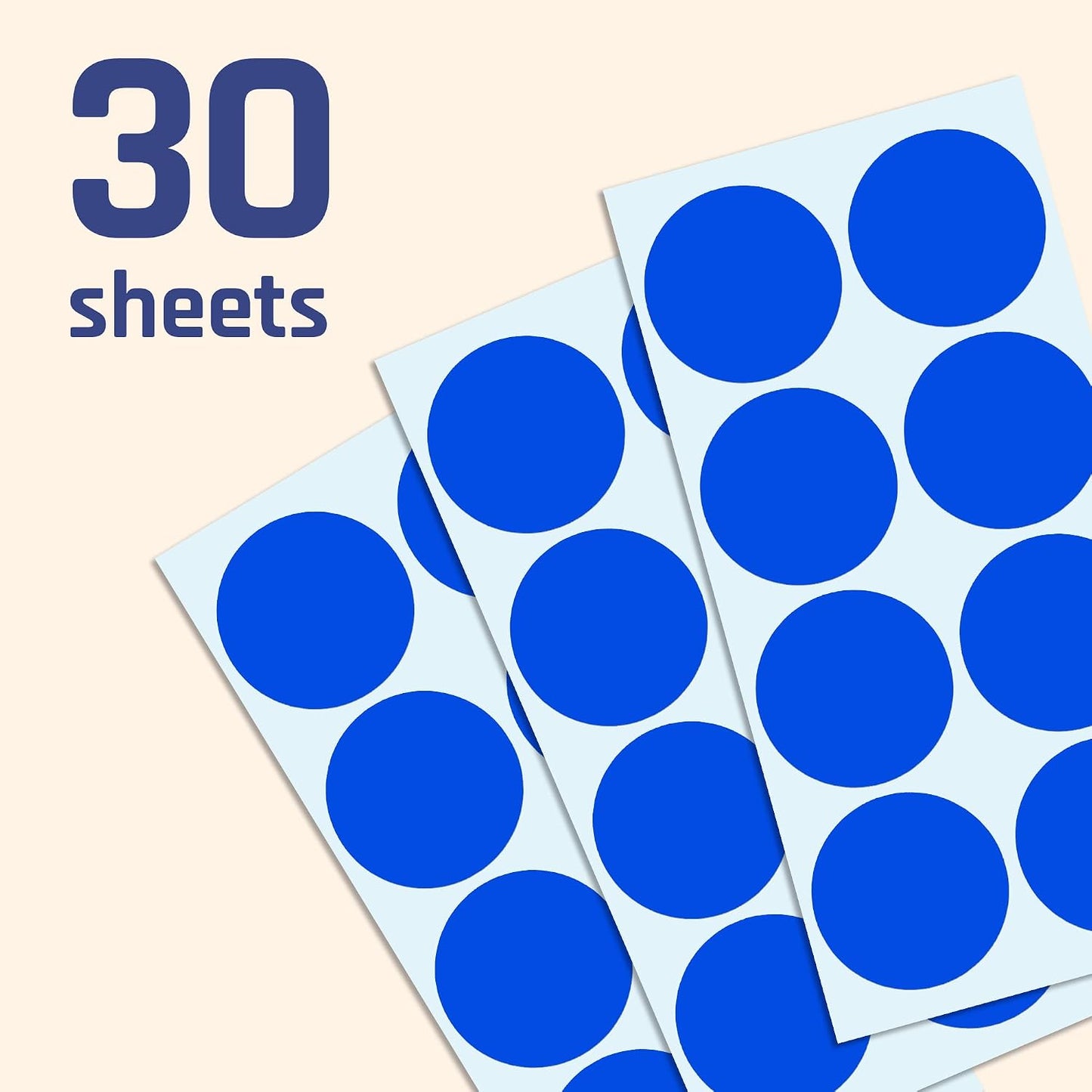 2" Round Large Colored Moving Stickers Labels - 10 Colors, Pack of 240