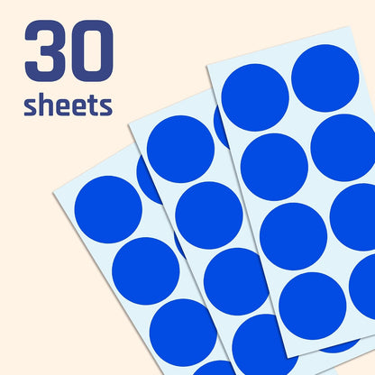 2" Round Large Colored Moving Stickers Labels - 10 Colors, Pack of 240
