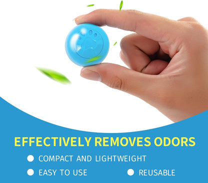 MAXIMILIAN Shoe Deodorizer Balls 8pcs Professional Shoe Fresheners Balls Foot Odor Eliminator Odor-Fighting Freshener for Neutralizing Odor and Refreshing Sneaker Shoes,Wardrobe,Bags,Blue