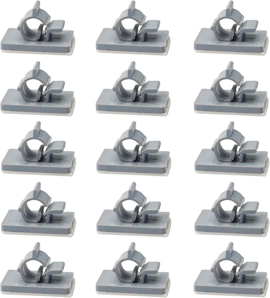 15PCS 1/4 Inch RO Tubing Holder Clips for Water Line, Self-Adhesive Cable Management Mounts for Water Filter and Under Sink Organization