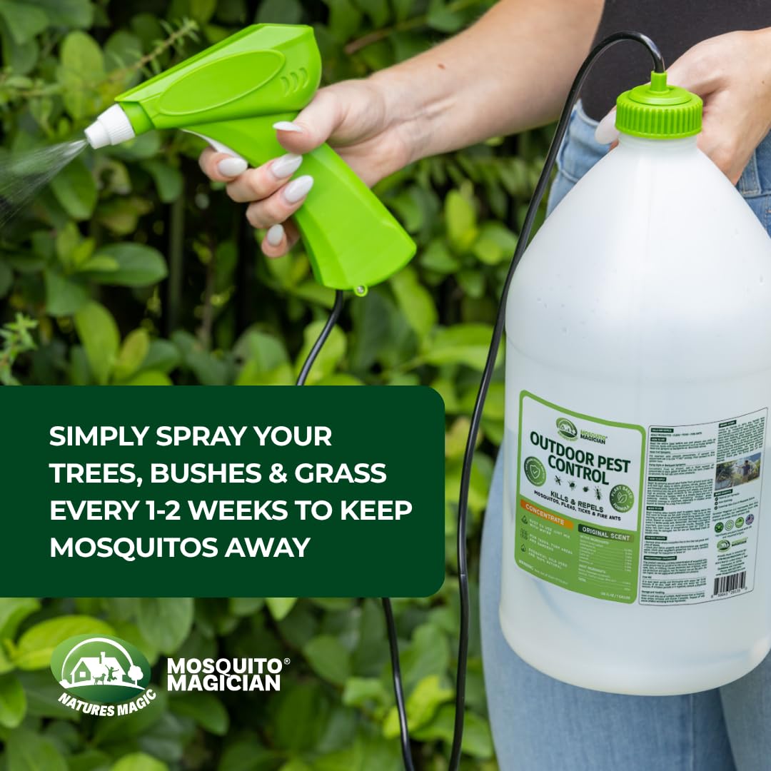 Mosquito Magician Ready-to-Use Mosquito Yard Spray 2 Gal (original scent) – Kills Mosquitoes, Fleas & Fire Ants, Repels & Prevents Ticks – Essential Oil Formula for Sprayers, Foggers & Misting Systems