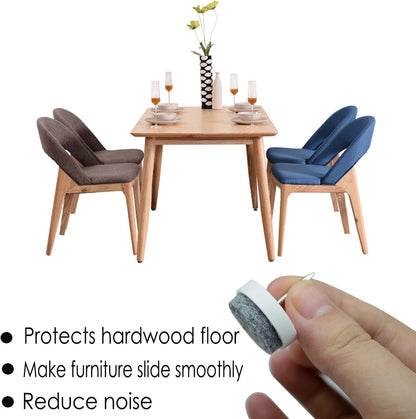 40pcs Round Heavy Duty Nail-on Felt Pad for Furniture Chair Table Leg Feet Floor Protectors Slide Smoothly (Black, Pad Diameter 18mm)