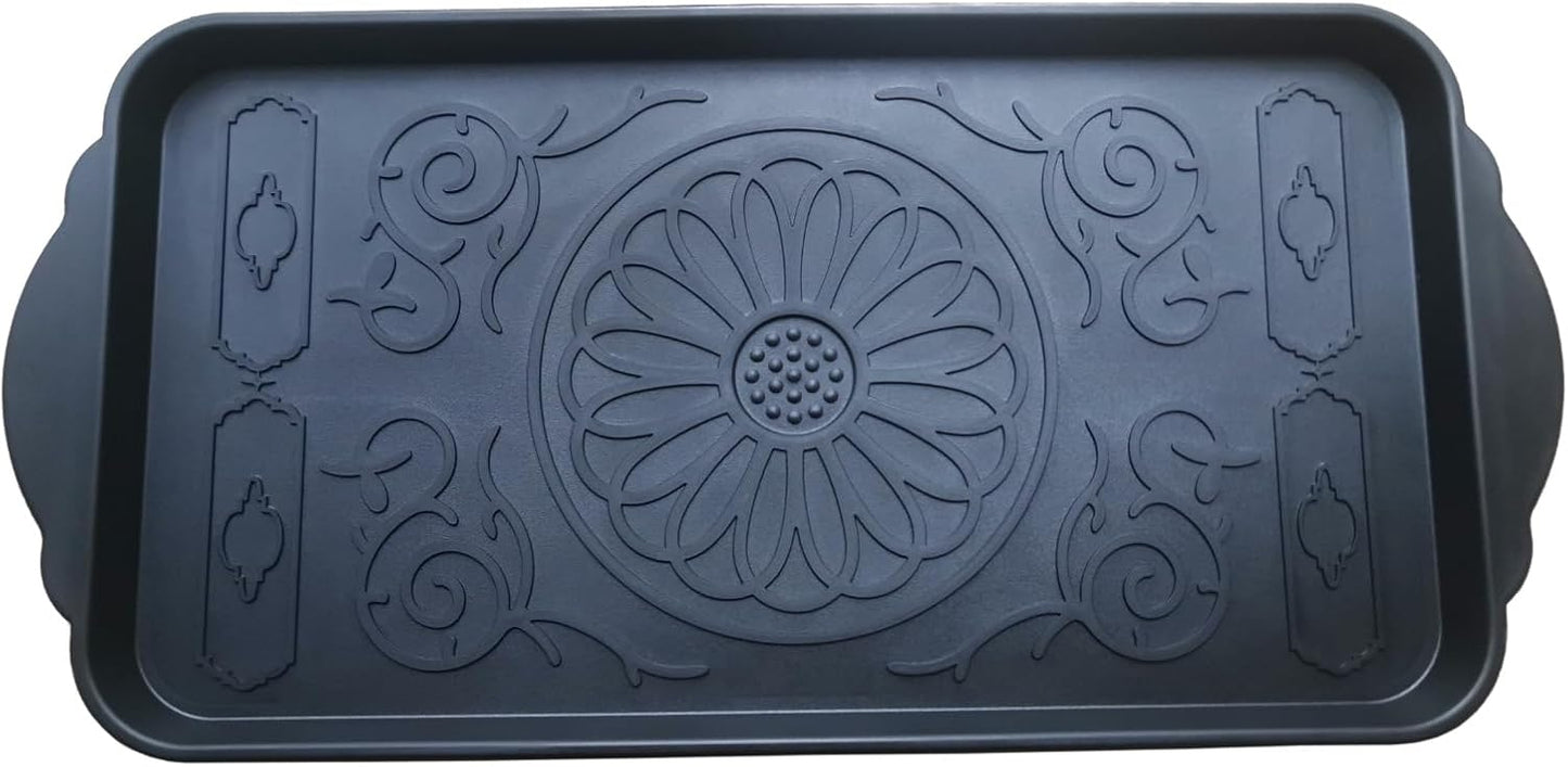 Rubber Boot Tray for Entryway,Boot Mat,Shoe Tray,Shoe Mat for Indoor and Outdoor Use (Soft Silicone Rubber, 29.5X14.9 inch)