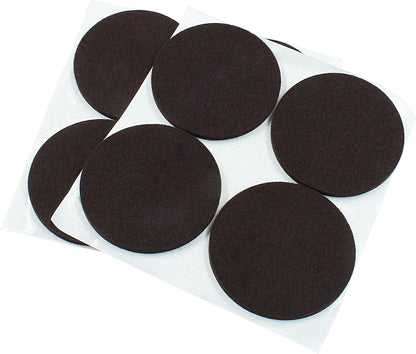 16 Pcs 3"/75mm Felt Furniture Pads Brown Round Self Adhesive | 5mm Thick, Anti Scratch Floor Protectors, For Furniture Feet Chair Legs