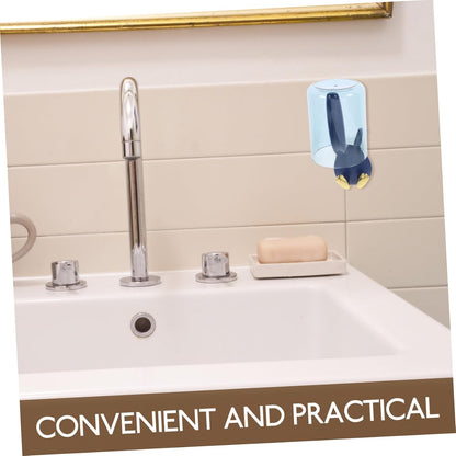 Zerodeko Wall-Mounted Toothbrush Holder with Cup and Cover Easy Installation Bathroom Organizer for Toothbrushes and Cups Space-Saving Design for Home and Dorm Use