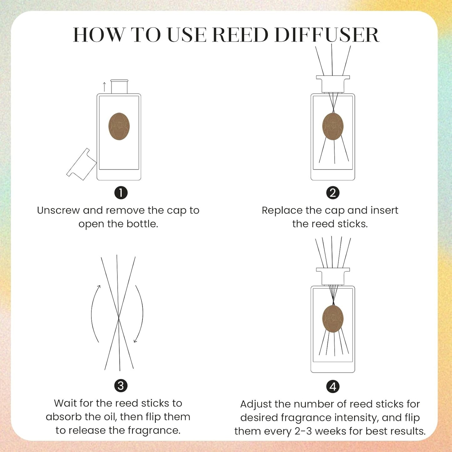 M&SENSE 6.3 oz Large Reed Diffuser Set | Lime+Basil Scent Oil Diffuser with Sticks | Hotel Collection Non-Toxic Home Fragrance |for Bedroom Bathroom Living Room - Colors B