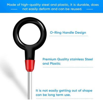 Terminal Pin Removal Tool Kit 82 Pcs Depinning Electrical Connector Pin Extractor Tool Set Wire Terminal Release for Automotive Car Household Devices - Black