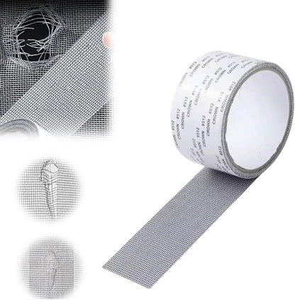 Moonboat Strong Adhesive Screen Repair Tape, 2024 Upgraded 2" x 80" Screen Repair Kit, Creative Screen Repair Tapes, Household Self-Adhesive Screen Window Repair Patch for Windows(Grey,1pcs)