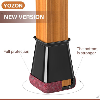 YOZON Chair Leg Floor Protectors Felt Furniture Pads Silicone Caps | Chair Leg Protectors for Hardwood Floors 32 Pack Anti-Scratch Reduce Noise Clear Round Medium Fit 3/4" to 1-3/16" (19-30mm)
