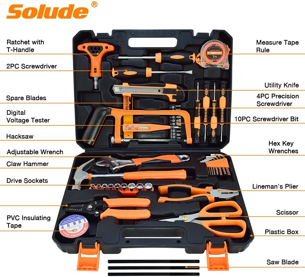 Tool Set, Home Repair Tool Kit for Men Women College Students,Household Basic Hand Tool Sets with Case for Home Maintenance,Dorm Essentials and DIY Projects