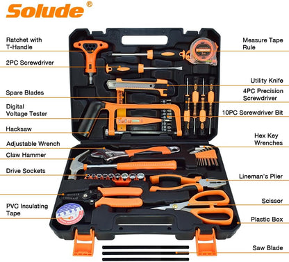 Tool Set, Home Repair Tool Kit for Men Women College Students,Household Basic Hand Tool Sets with Case for Home Maintenance,Dorm Essentials and DIY Projects