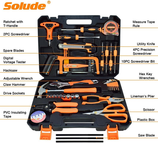 Tool Set,148-Piece Home Repair Tool Kit for Men Women College Students,Household Basic Hand Tool Sets with Case for Home Maintenance,Dorm Essentials and DIY Projects