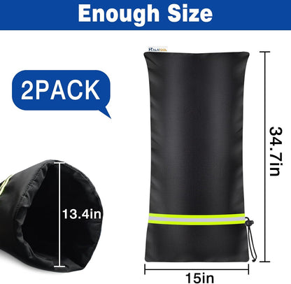 Halatool Thicken Outdoor Faucet Covers for Winter Freeze Protection, 6.7"x8.3" Insulated Spigot Cover with Reflective Strips Freeze Proof Hose Bib Cover Waterproof Fits All Taps, 2 Pack