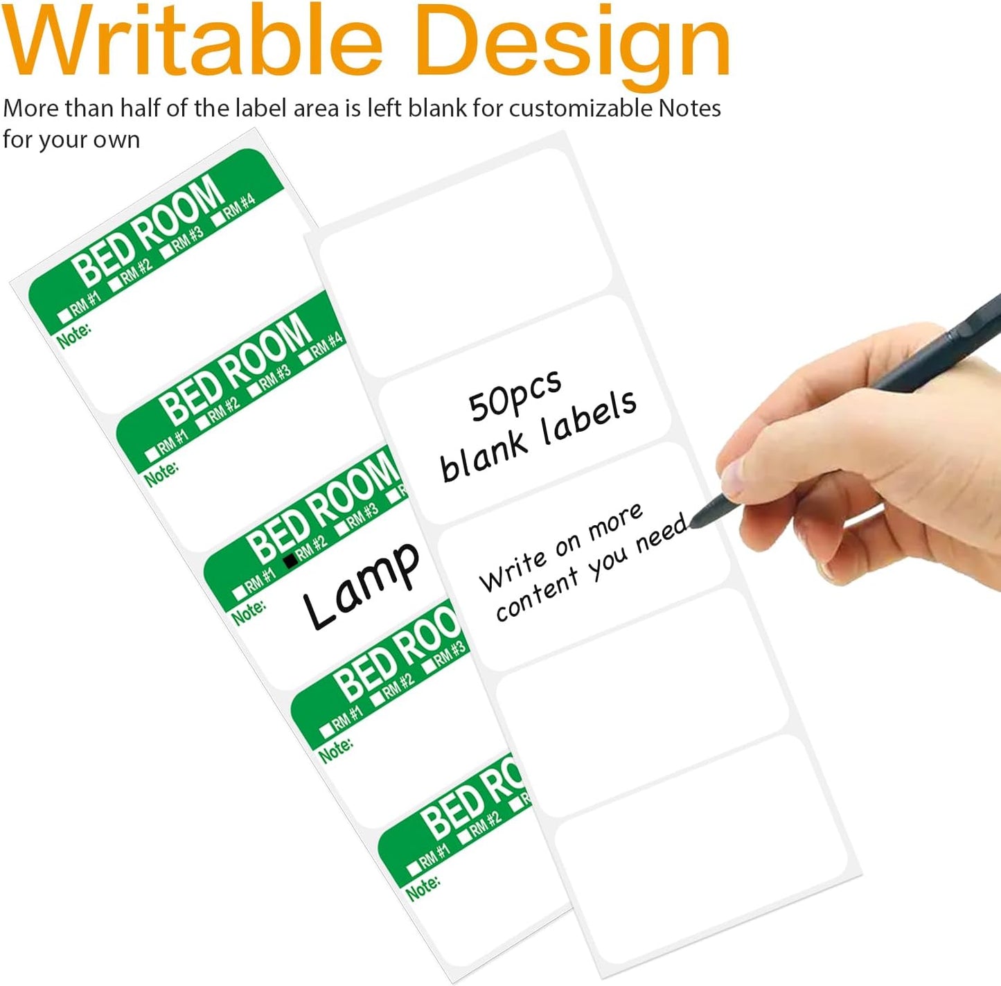 300 Count 3.5 x 2 Large Home Moving Packing Box Labels for 3-4 Bedroom House with Writable Notes Areas, 6 Color Coded Moving Labels for Boxes + Fragile Moving Stickers